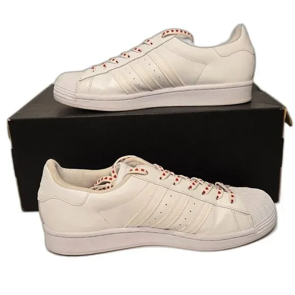 Adidas Superstar “Valentine’s Day” 2020 White/Black/Pink Women’s 9.5 - Picture 3 of 8